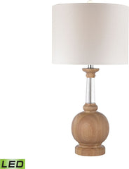 Wood and Crystal Led Lamp