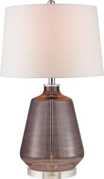 Grey Smoked Glass Lamp