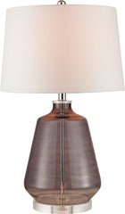Grey Smoked Glass Lamp
