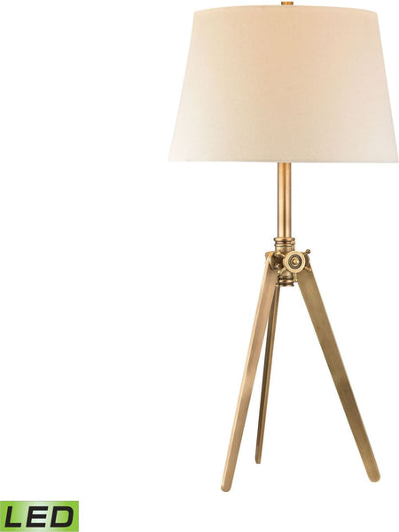 Brass Pointed Led Tripod Lamp