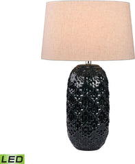 Teal Ceramic Bun Led Table Lamp