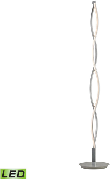 Twist 21 Watt Led Floor Lamp In Aluminum