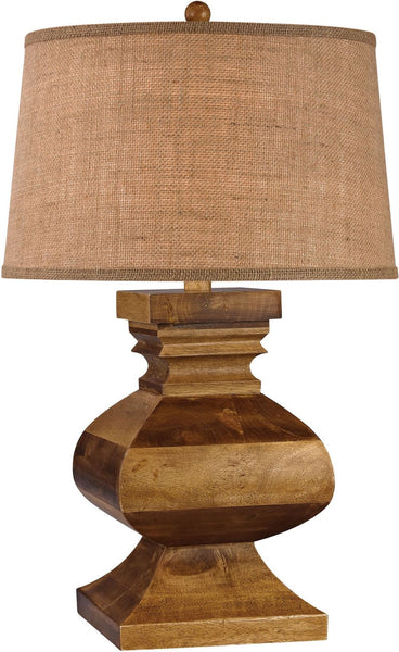 Carved Wood Post Lamp