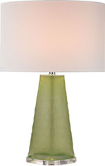 Green Skirted Glass Table Lamp