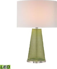 Green Skirted Glass Led Table Lamp