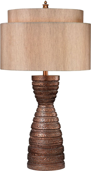 Hammered Copper Table Lamp In Antique Bronze