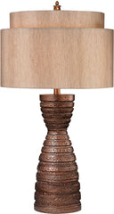 Hammered Copper Table Lamp In Antique Bronze