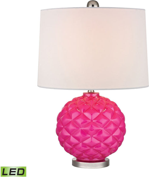 Pink Pop Glass Led Accent Lamp In Hot Pink