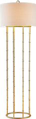 Brunei 1 Light Floor Lamp In Gold Leaf