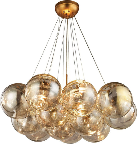 Cielo 3 Light Chandelier In Antique Gold Leaf