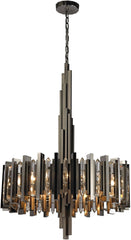 Industrialist 8 Light Chandelier In Polished Nickel