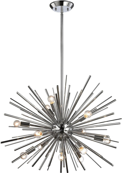 Starburst 12 Light Pendant In Chrome