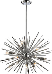 Starburst 12 Light Pendant In Chrome