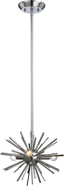 Starburst 3 Light Pendant In Chrome