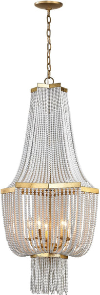 Chaumont 5 Light Chandelier In Antique Gold Leaf