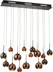 Nexion 15 Light Chandelier In Black Chrome - Large