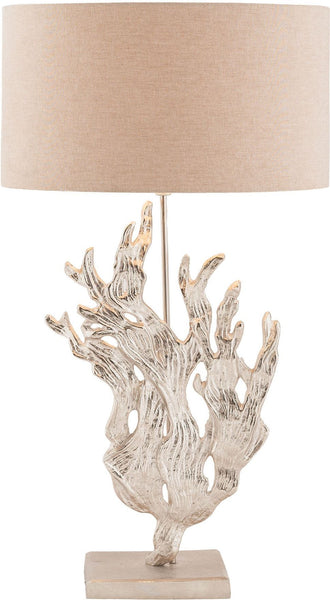 Sea Flora 1 Light Table Lamp In Textured Nickel