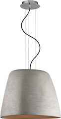 Triangle 1 Light Pendant In Concrete and Chrome