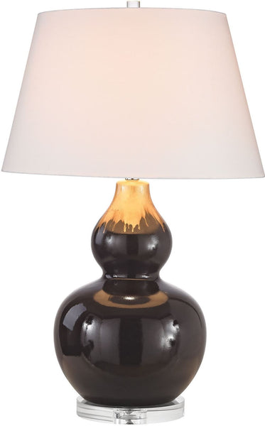 Treacle 1 Light Table Lamp In Chocolate Glaze and Molten Gold