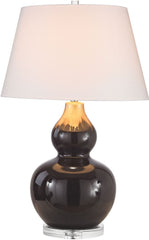 Treacle 1 Light Table Lamp In Chocolate Glaze and Molten Gold