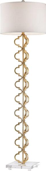 Castile 1 Light Floor Lamp In Gold Leaf