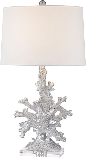 Trunk Bay 1 Light Table Lamp In Silver