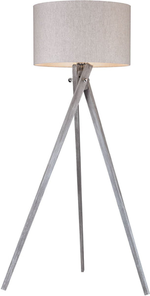 Whistler 1 Light Floor Lamp In Black Ash