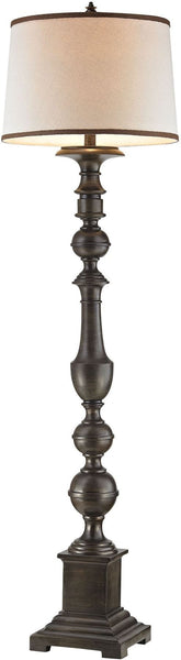 Leopold 1 Light Floor Lamp In Dark Stained Mahogany