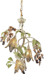 Huarco 3 Light Chandelier In Seashell and Green