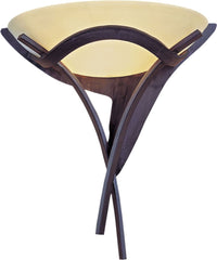Aurora 1 Light Sconce In Antique Bronze With Amber Scavo Glass