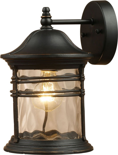 Madison 1 Light Outdoor Wall Sconce In Matte Black