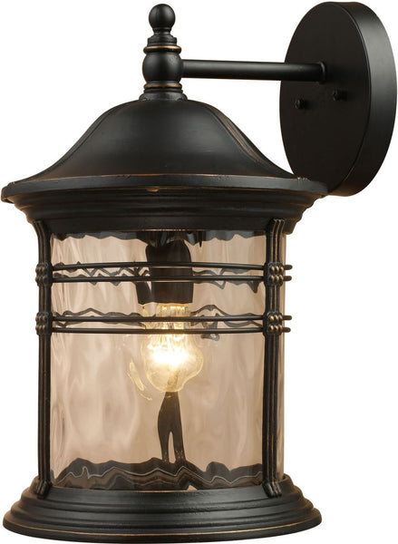 Madison 1 Light Outdoor Wall Sconce In Matte Black