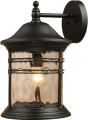 Madison 1 Light Outdoor Wall Sconce In Matte Black