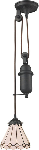 Mix-N-Match 1 Light Pulldown Pendant In Tiffany Bronze