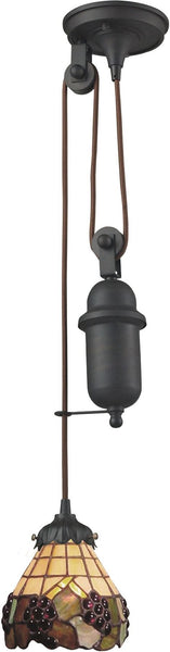 Mix-N-Match 1 Light Pulldown Pendant In Vintage Antique