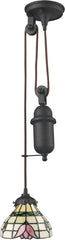 Mix-N-Match 1 Light Pulldown Pendant In Tiffany Bronze