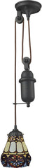 Mix-N-Match 1 Light Pulldown Pendant In Tiffany Bronze