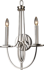 Dione 2 Light Wall Sconce In Polished Nickel