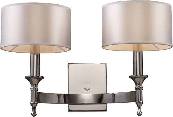 Pembroke 2 Light Wall Sconce In Polished Nickel