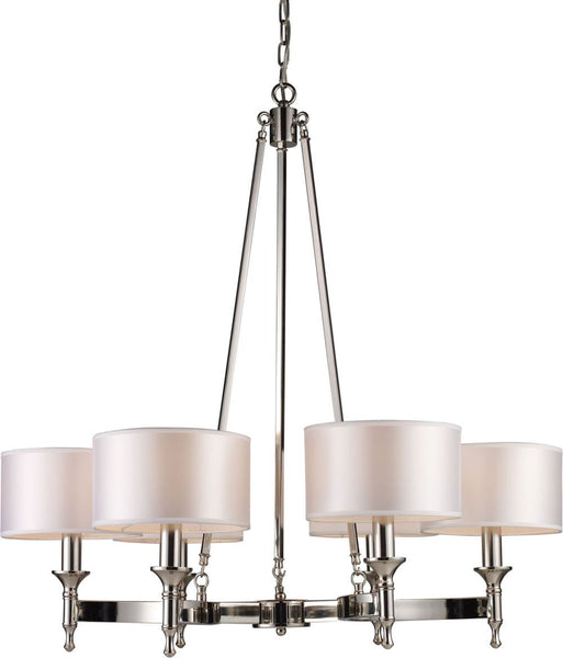 Pembroke 6 Light Chandelier In Polished Nickel