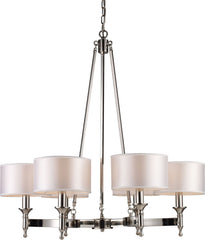 Pembroke 6 Light Chandelier In Polished Nickel