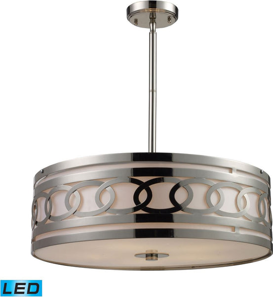 Zarah 5 Light Led Pendant In Polished Nickel