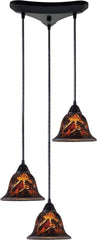 Firestorm 3 Light Pendant In Dark Rust
