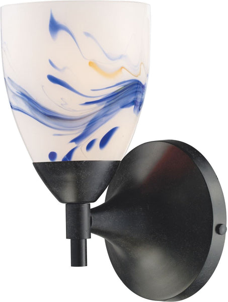 Celina 1 Light Sconce In Dark Rust and Mountain