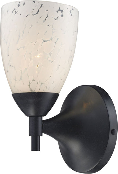 Celina 1 Light Sconce In Dark Rust and Snow White