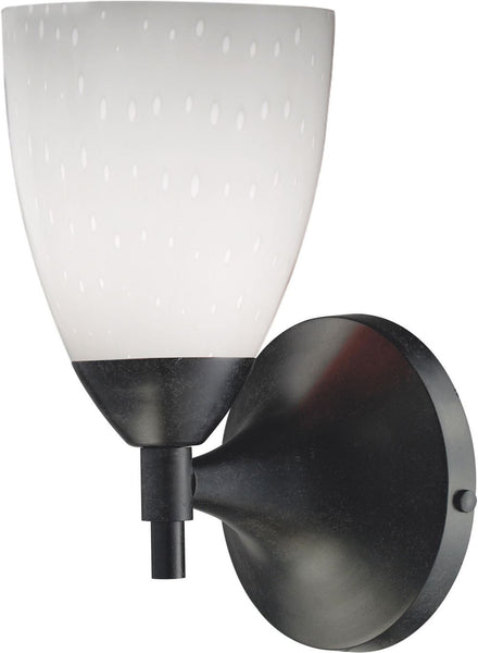 Celina 1 Light Sconce In Dark Rust and Simple White