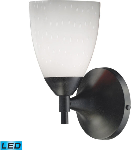 Celina 1 Light Led Sconce In Dark Rust and Simple White