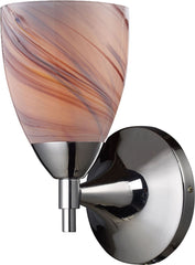 Celina 1 Light Sconce In Polished Chromew and Creme Glass