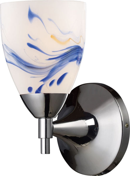Celina 1 Light Sconce In Polished Chrome and Mountain