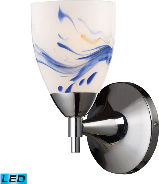 Celina 1 Light Led Sconce In Polished Chrome and Mountain